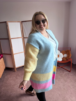 KARDIGAN MULTICOLOR * skaza na materiale