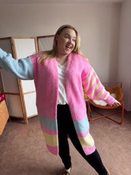 KARDIGAN MULTICOLOR * skaza na materiale
