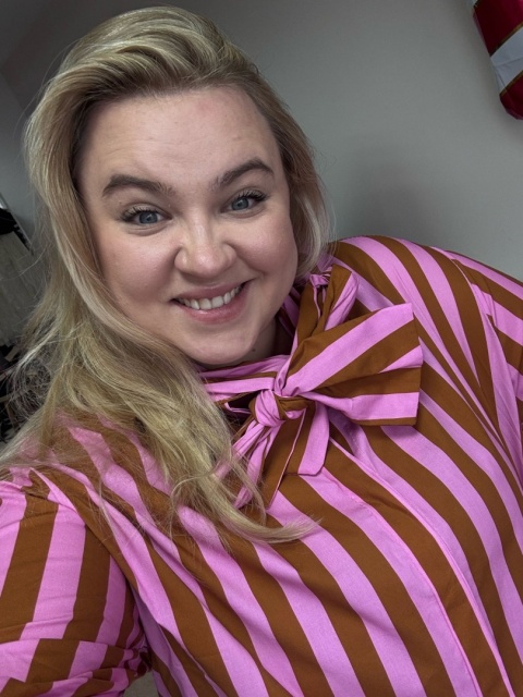 KOSZULA PASKI ZETTA OTTO (RÓŻ,NIEBIESKI)