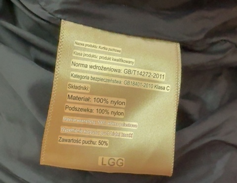 KURTKA DŁUGA PUCHOWA ( BORDO, CZARNA