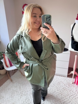 KURTKA SKÓRZANA KHAKI