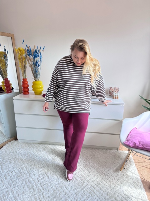 LEGGINSY FLARY BORDO LEGGINSY FLARY BORDO