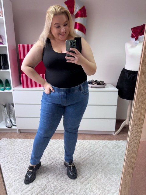 SPODNIE RURKI JEASNOWE NA GUMKĘ