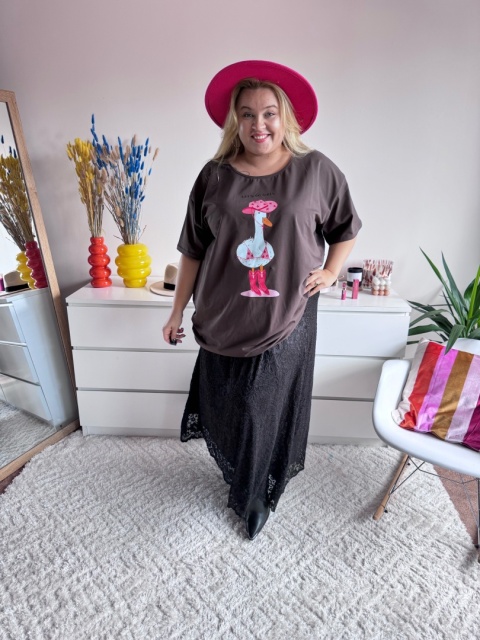 T-SHIRT czekolada OVERSIZE KACZKA By Szafana+