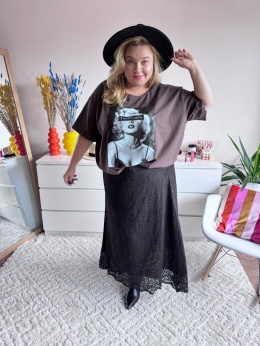 T-SHIRT czekolada OVERSIZE Marilyn By Szafana+