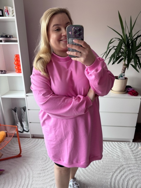 BLUZA LONG PINK by Szafana+