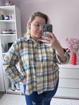 KOSZULA KRATA ZÓŁTA,NIEBIESKA, RÓŻOWA