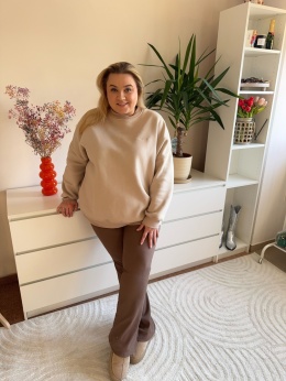 LEGGINSY FLARE PRĄŻEK fango rozmiar 2