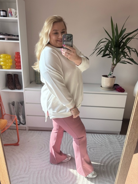 LEGGINSY FLARE różowe ROZMIAR 1