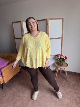 LEGGINSY PROSTE PRĄŻEK czekolada rozmiar 1