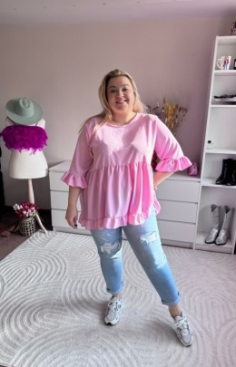 SPODNIE JEANS MOM FIT JASNE