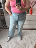 SPODNIE JEANS Z DZIURAMI - DUŻE!