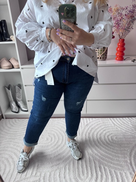 SPODNIE MOM FIT CIEMNE (6 ROZMIARÓW)