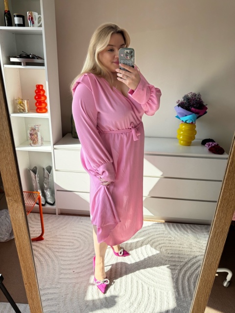 SUKIENKA MOLLY - szałwia, róż,czarna