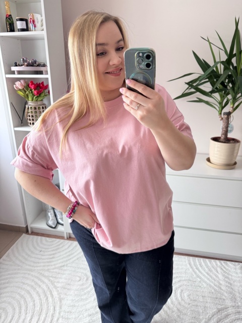 T-SHIRT BASIC (BIAŁY,CZARNY,RÓŻ,MANGO)