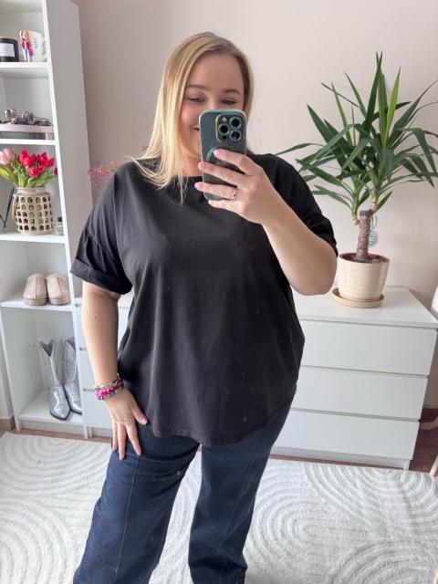 T-SHIRT BASIC (BIAŁY,CZARNY,RÓŻ,MANGO)