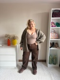 CZEKOLADOWE JEANSY MOM FIT