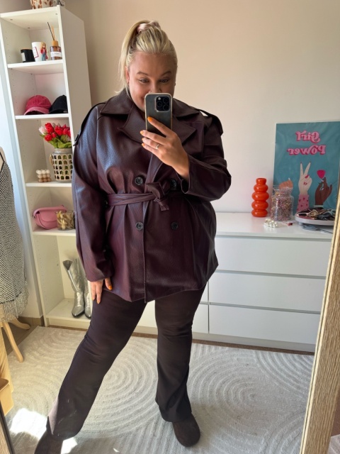 LEGGINSY MODELUJĄCE BRĄZOWE MNIEJSZE