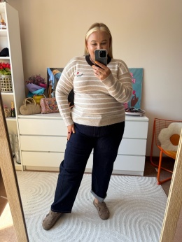 SPODNIE JEANSY PLUS SIZE ciemne