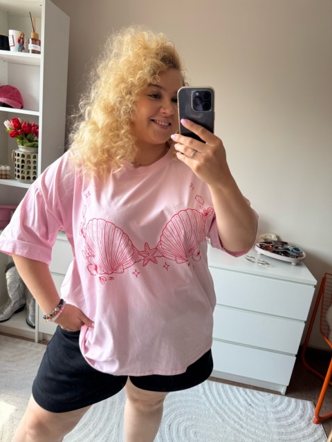 T-SHIRT MUSZELKI biały,żółty,czarny i róż