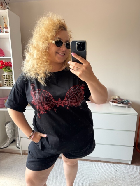 T-SHIRT MUSZELKI biały,żółty,czarny i róż