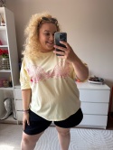 T-SHIRT MUSZELKI biały,żółty,czarny i róż