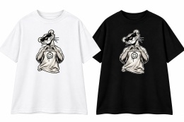 T-SHIRT Z PANTERA - BIAŁA LUB CZARNA