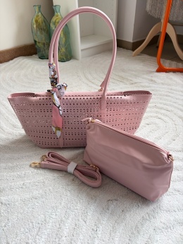 TOREBKA AŻUROWA - BIAŁA,CZARNA, BRĄZ,RÓŻ